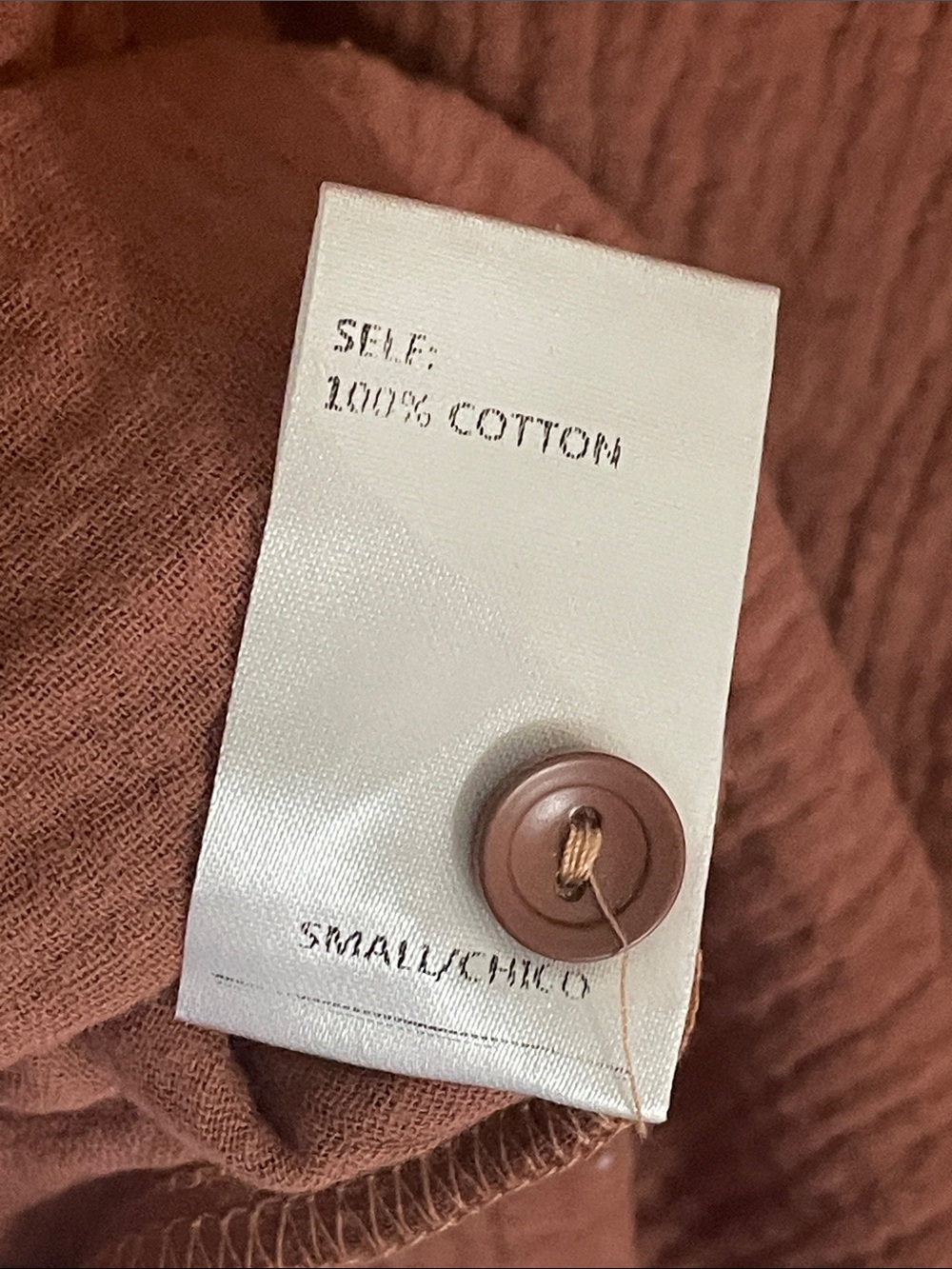 Style Rack Rust Button-Down Women's Top with Pockets - Picture 6 of 6